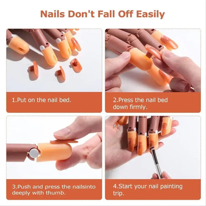 Mechanical Hand with Adjustable Arm and Table Clasp with 100 Detachable Nails for Practice
