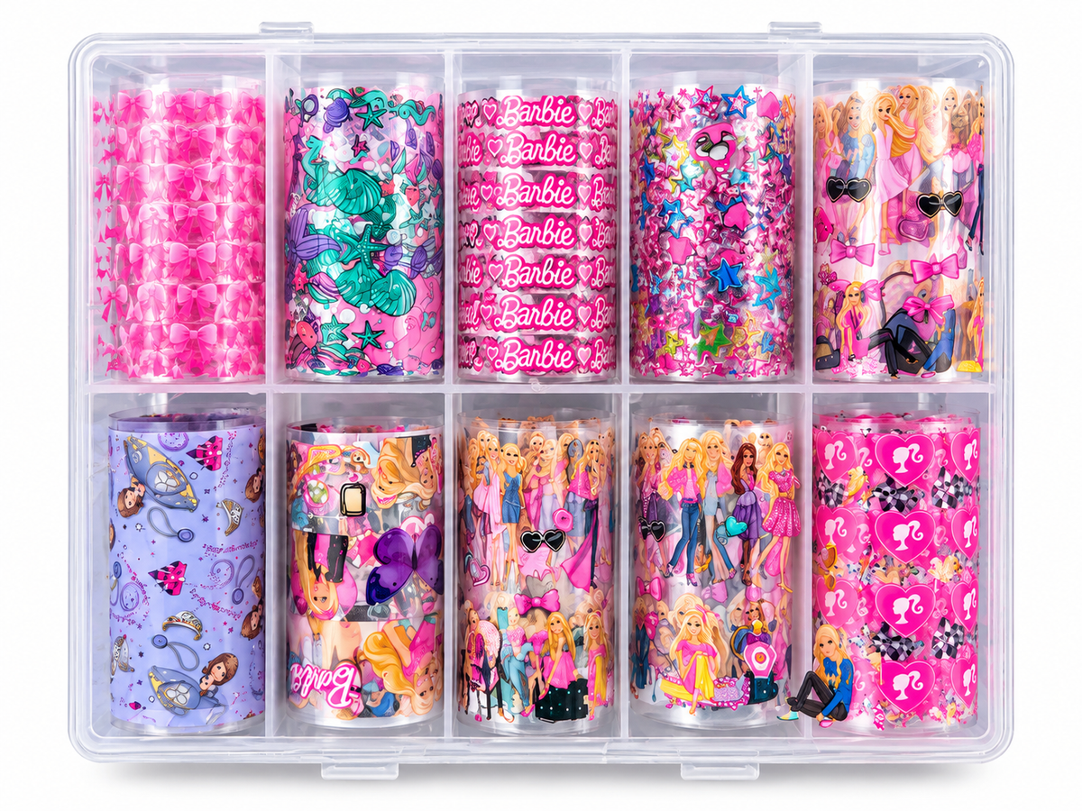 Nail Foil Roll Pack Of 10 - Assorted Floral Design
