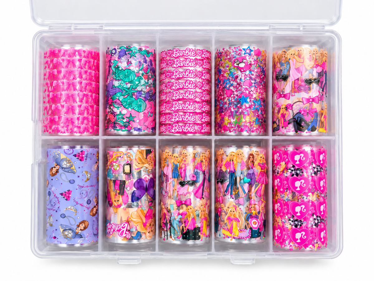 Nail Foil Roll Pack Of 10 - Assorted Floral Design