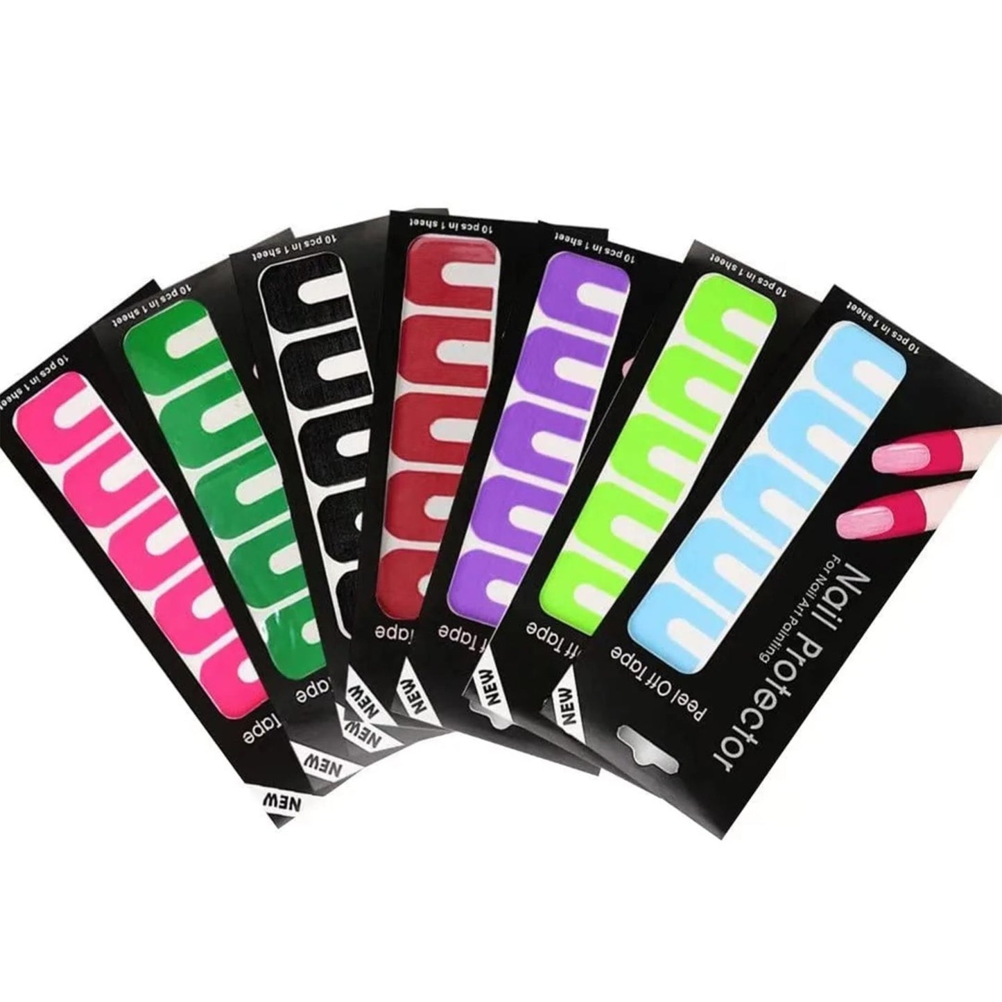 Nail Protective Stickers - 10 Stickers in 1 sheet