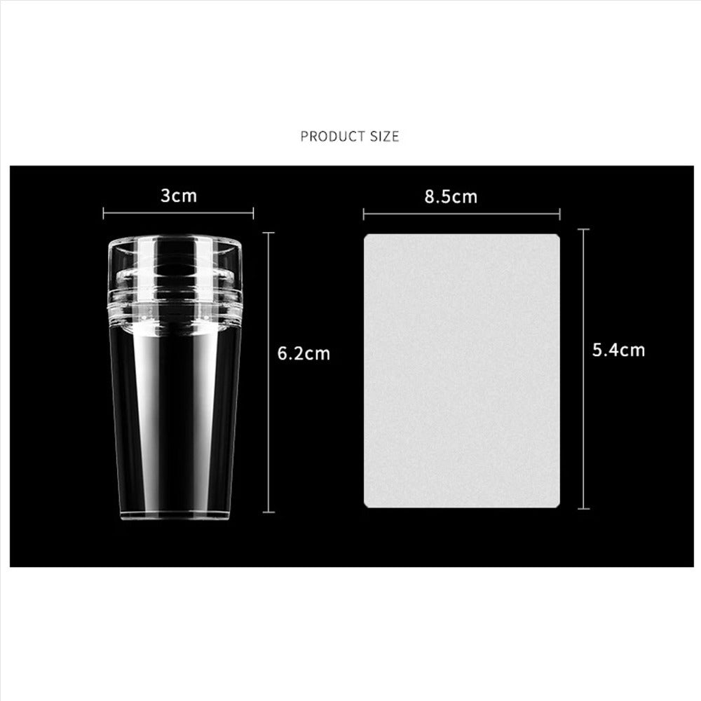 Big Silicon Nail Stamper with Scraper for Stamping Art & French Nails