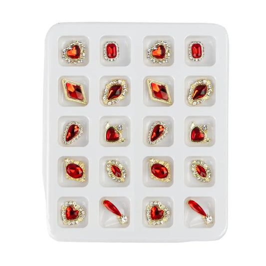 Big Rhinestone Jewel Stone Accessory - 10 pairs