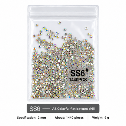 SS Flat Rhinestone - Rainbow
