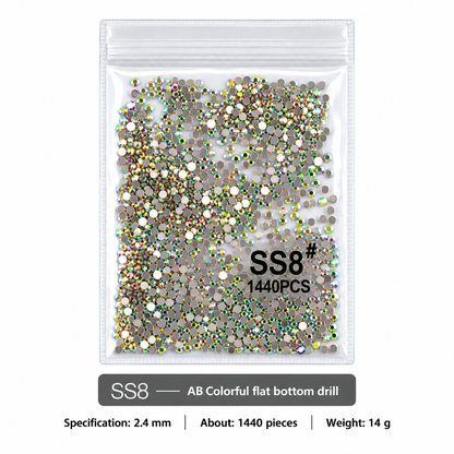 SS Flat Rhinestone - Rainbow