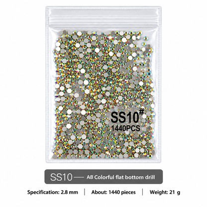 SS Flat Rhinestone - Rainbow