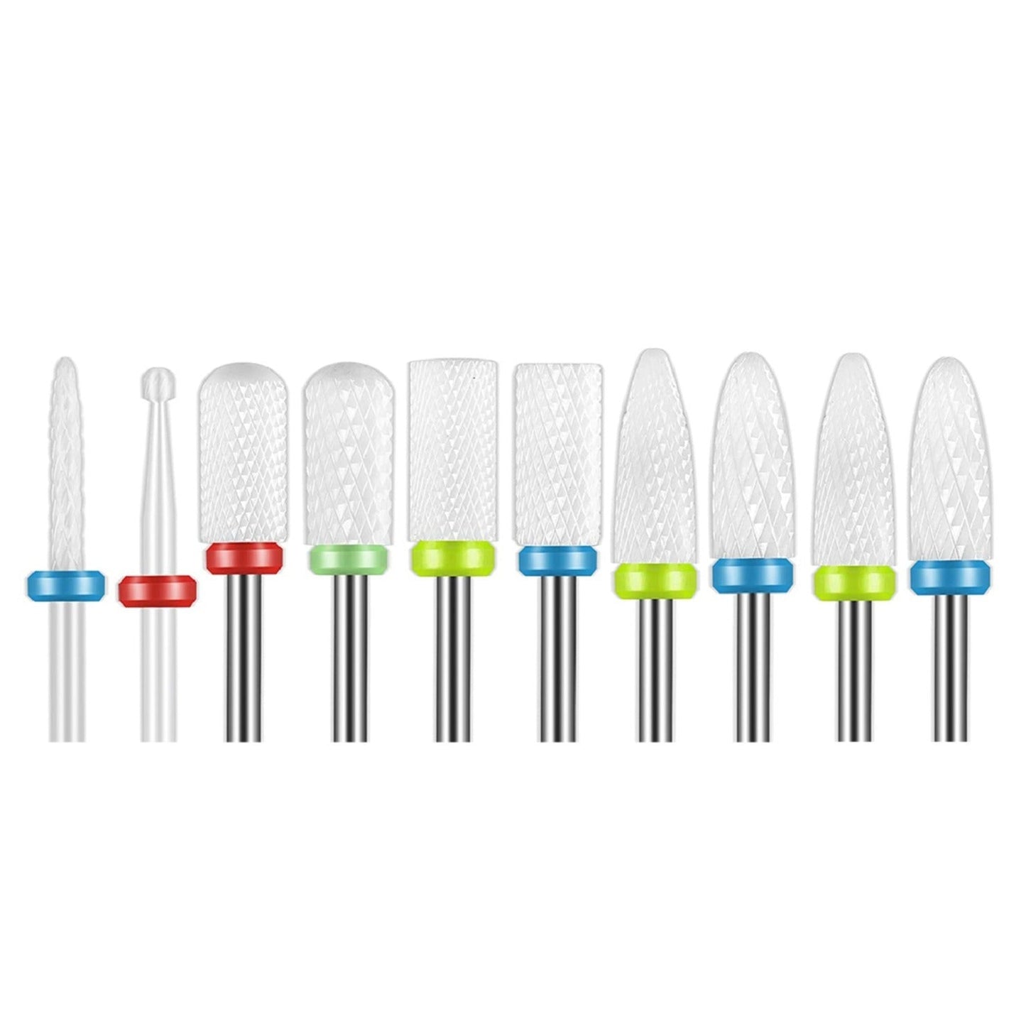 Ceramic Premium Nail Drill Bits Set - Set of 10