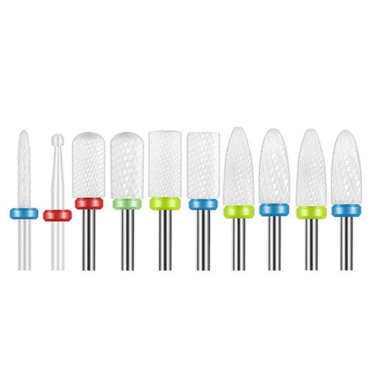 Ceramic Premium Nail Drill Bits Set - Set of 10