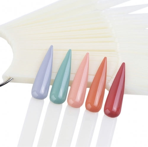 Stiletto Nail Art Practice Sticks with Ring - 50 Sticks