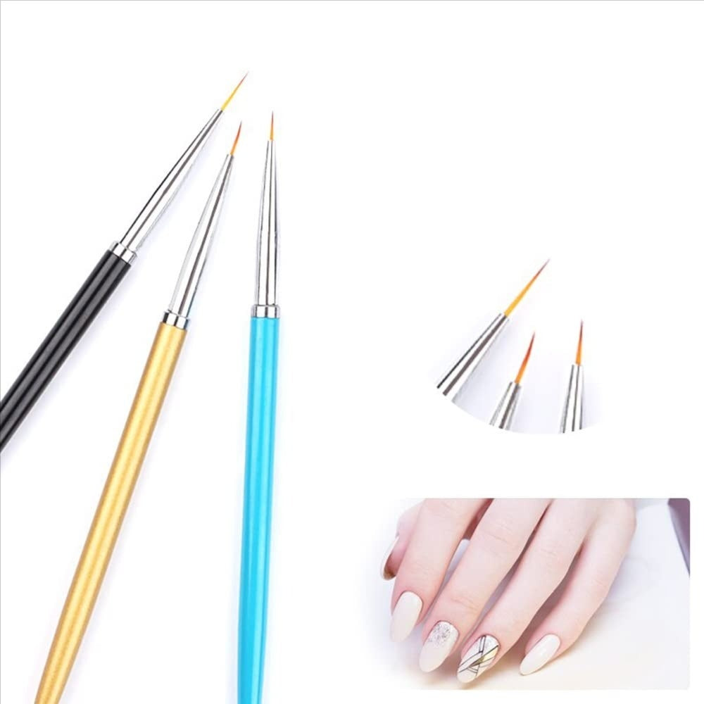 0-00-000 Detailing Art Brush, Multicolor Handle - Set of 3