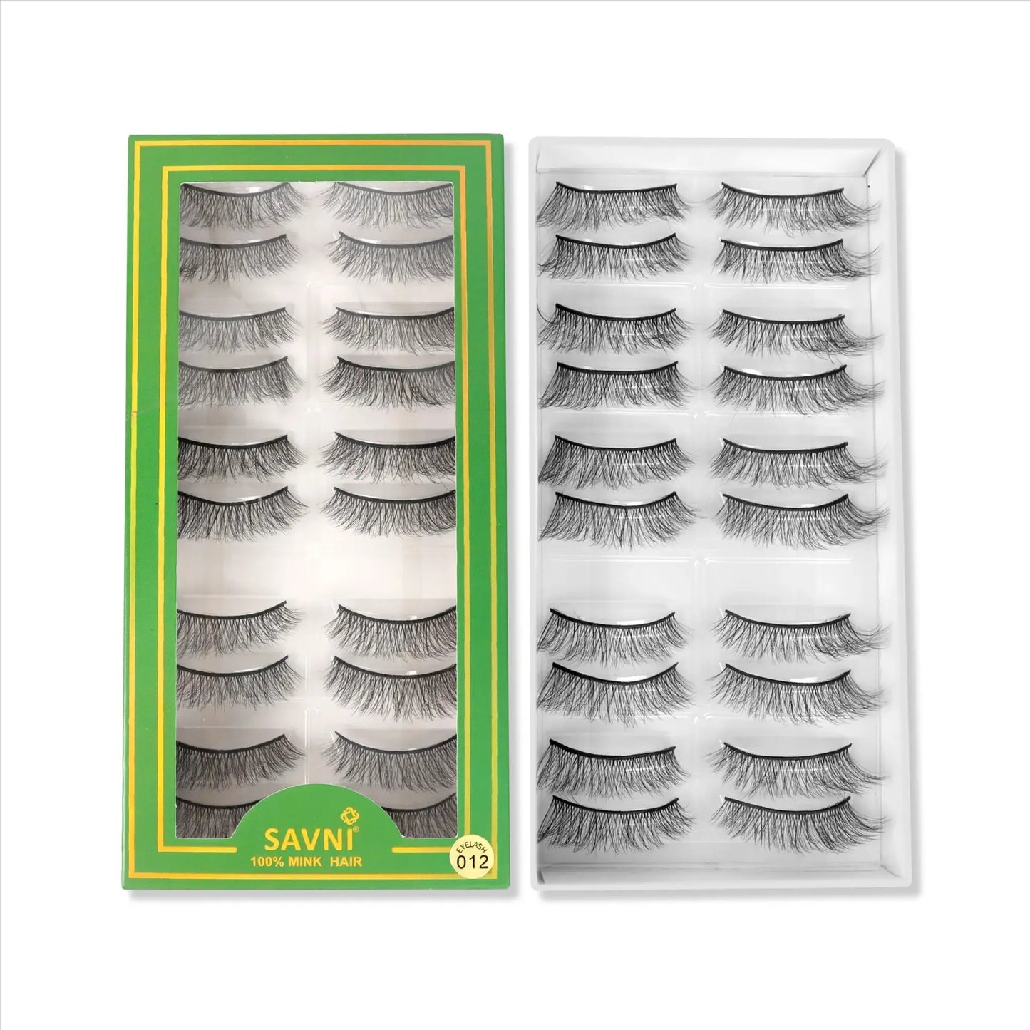 Savni 5D Temporary Mink Hair Eyelash Extensions 10 pairs Model 012