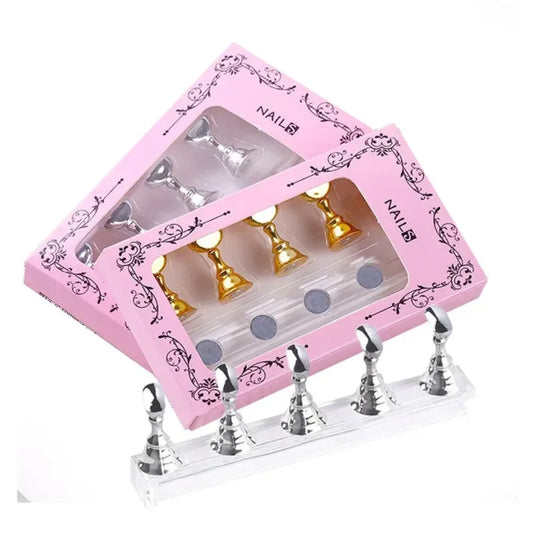 Magnet Stand Display for Practice and Press On Nail Creation - 5 Stands