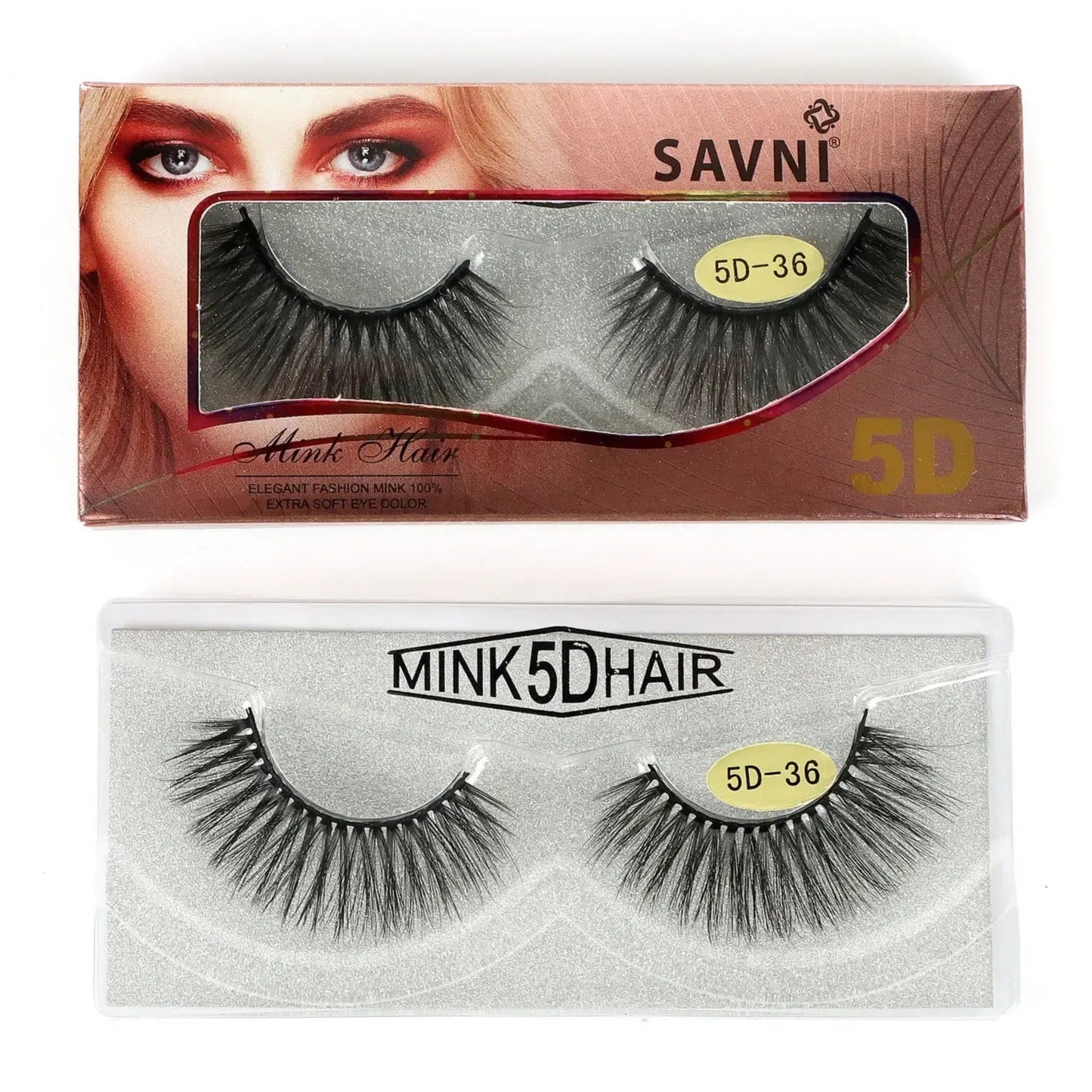 Savni 5D Professional Temporary Mink Hair Eyelash Extension 10 pairs Model 5D-36