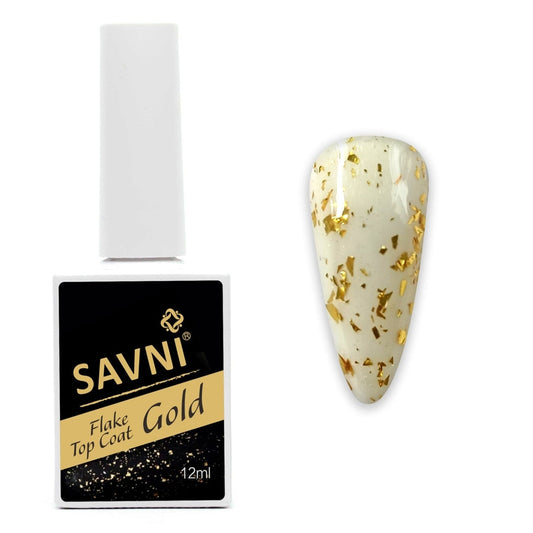 Savni Golden Flake Shiny Top Coat - 12ml (Copy) Product vendor