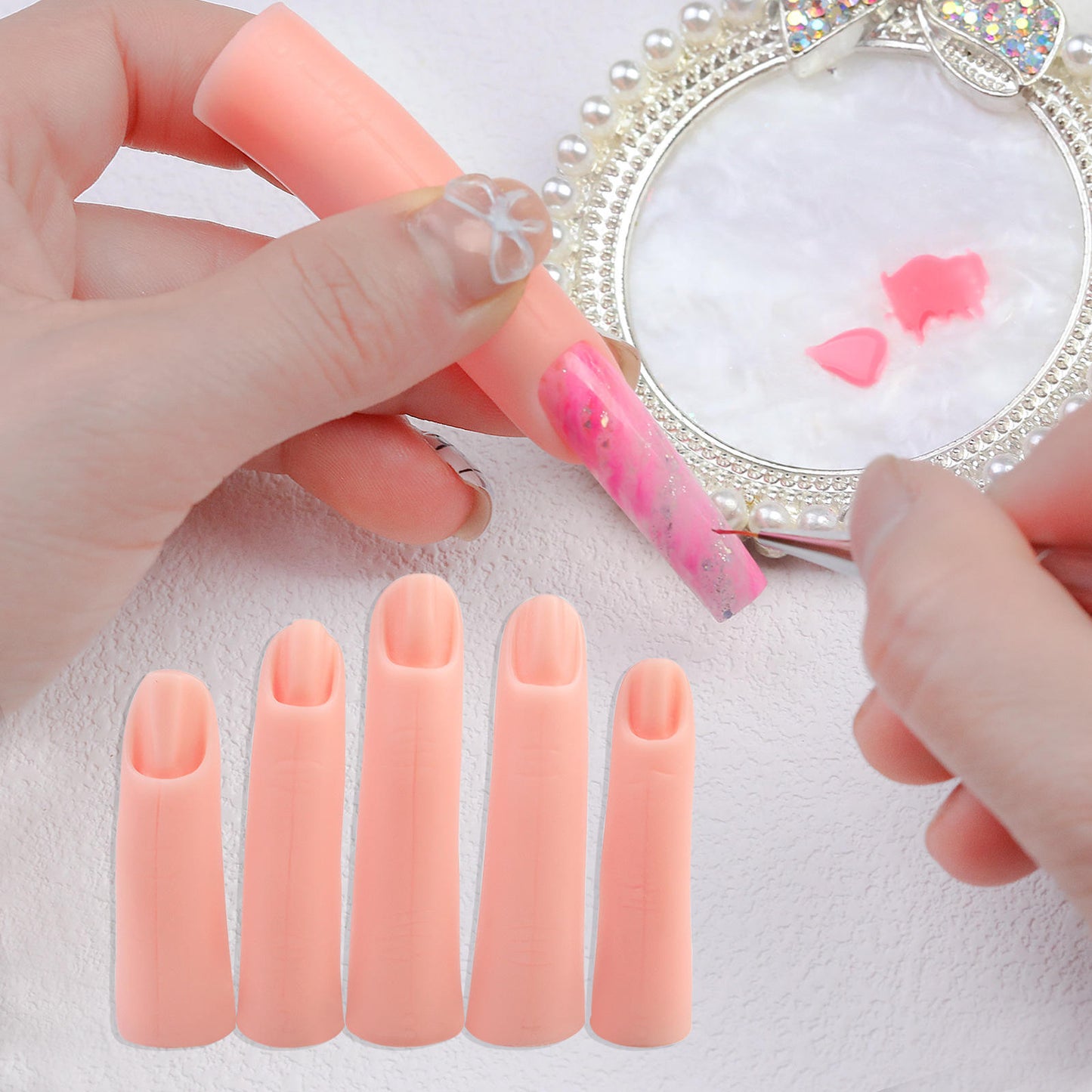 Nail Magnetic Finger For Practice - 5 Pieces