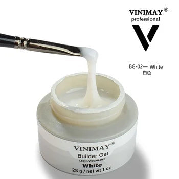 Vinimay Builder Gel LED/UV Soak-Off Milky White Color - 56G