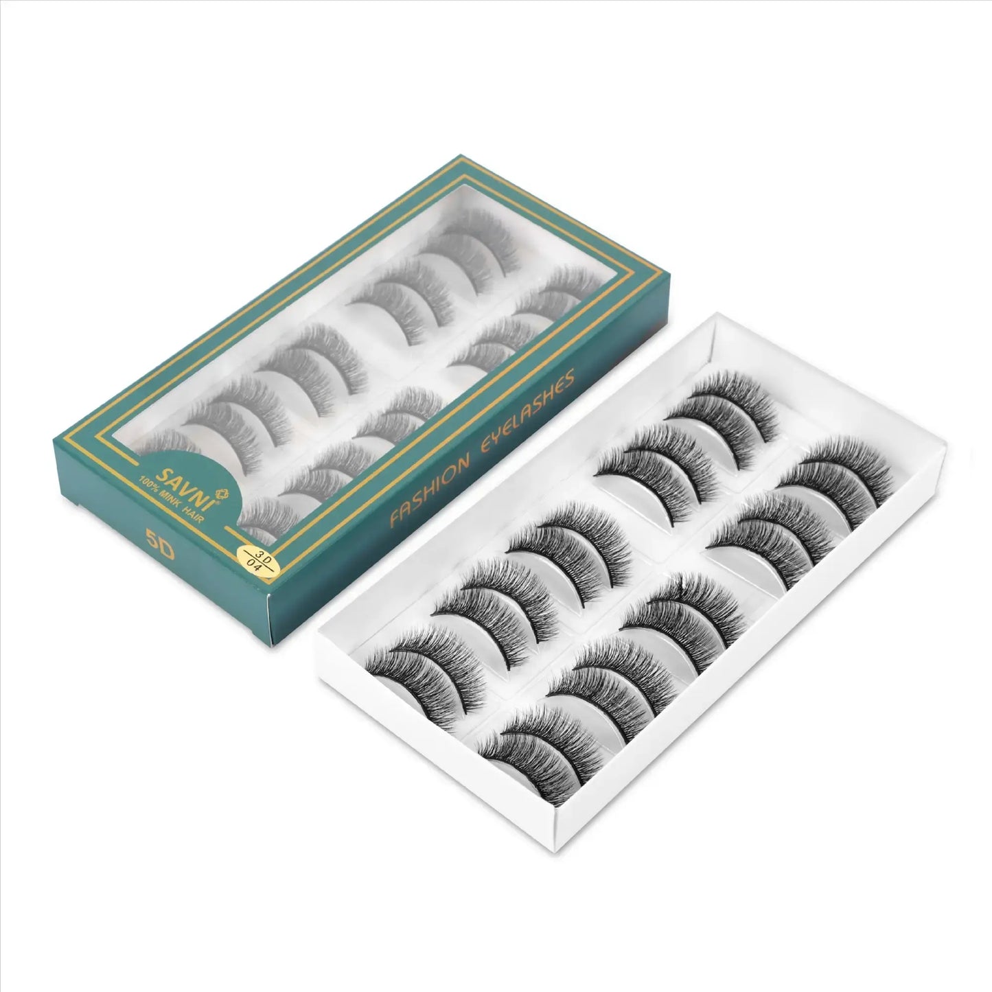 Savni 5D Temporary Mink Hair Eyelash Extensions 10 pairs Model 3D/04