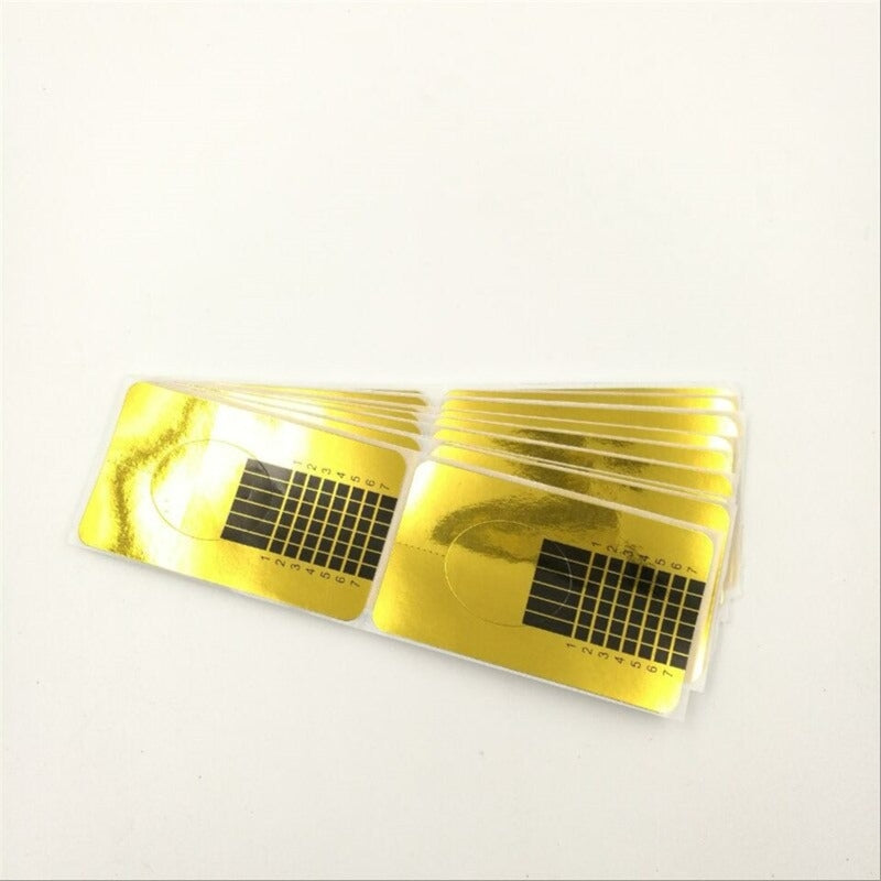Nail Form Golden Sticker Roll for Acrylic, Gel & Polygel Extension - 500 pcs