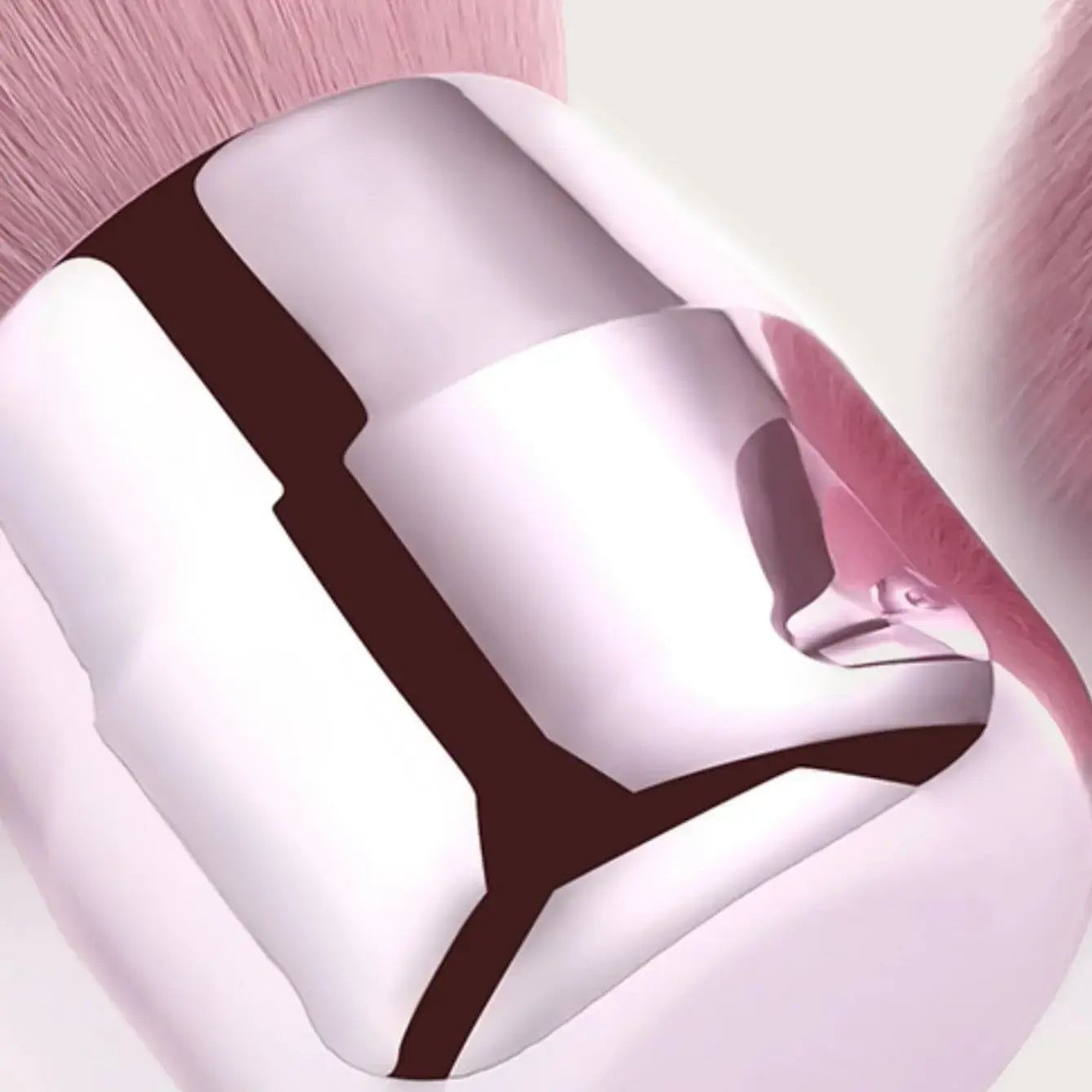 Heavy Soft Bristle Dusting Puffy Brush - Rose Gold