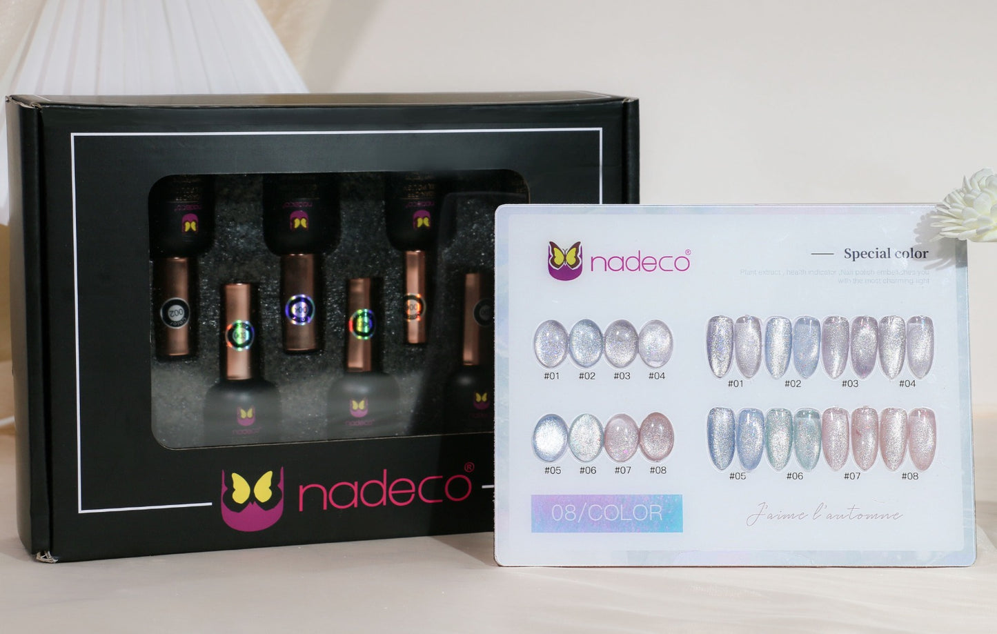 Nadeco UV Gel Polish Kit Set Of 8, 15ML Model - D