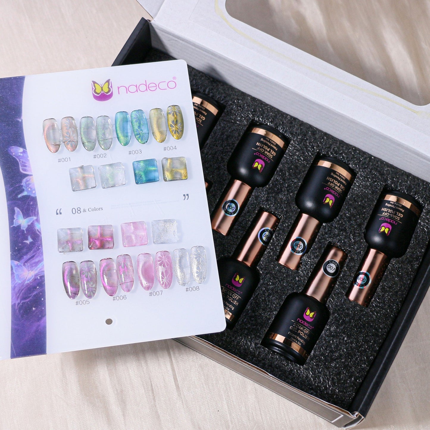 Nadeco UV Gel Polish Kit Set Of 8, 15ML Model - E