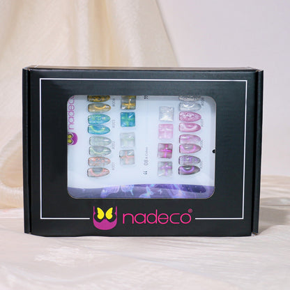 Nadeco UV Gel Polish Kit Set Of 8, 15ml each, Aurora Jelly &amp; Iridescent Palette, Model - E
