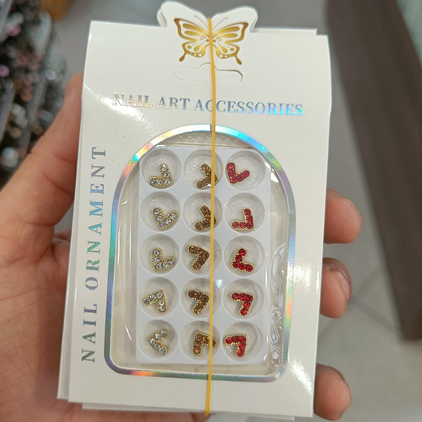 V Shape Stone Nail Art Accessories