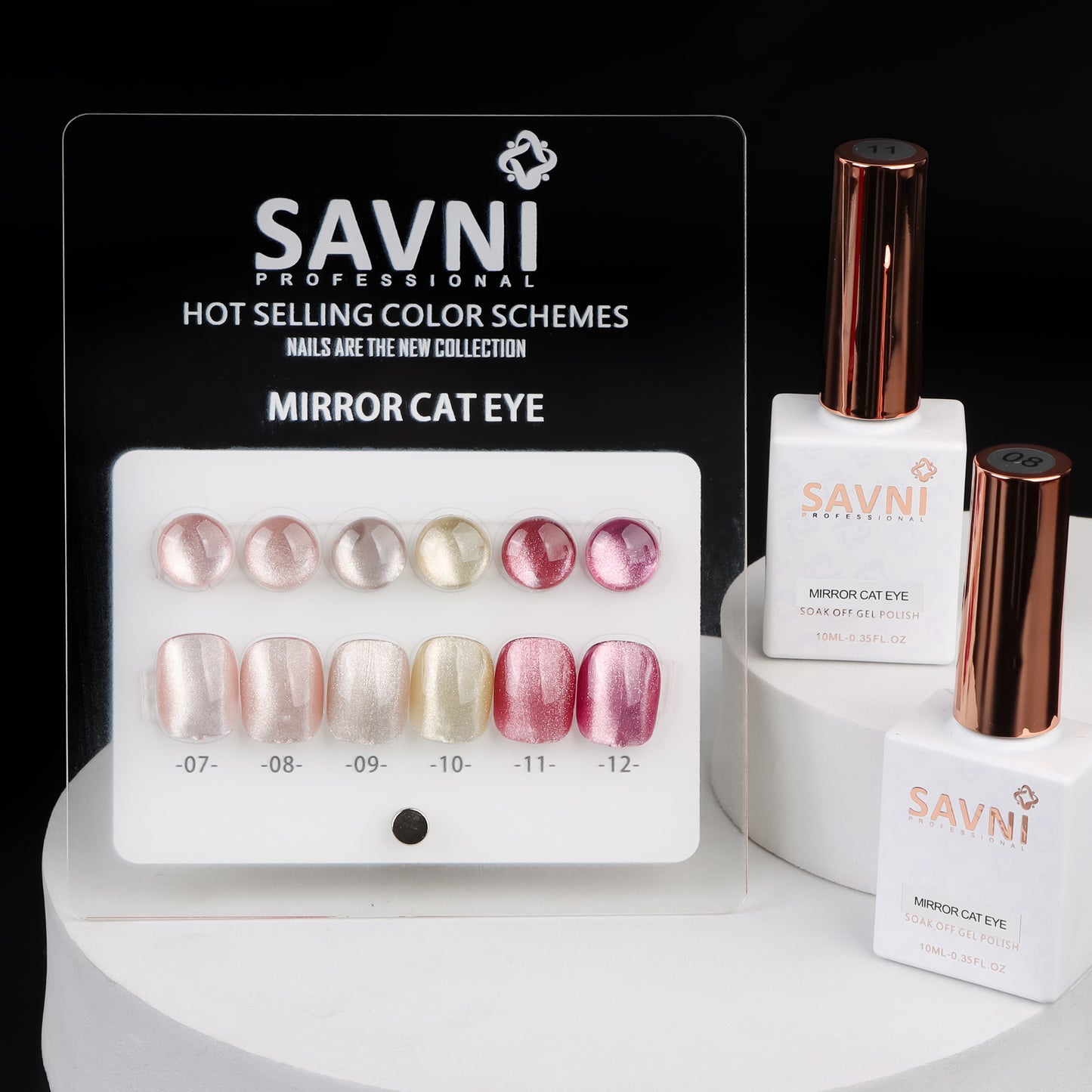 Savni Core - Mirror 1 Cat Eye UV Gel Polish Kit, Set Of 6pcs-10ml Each