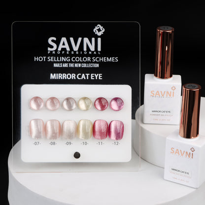 Savni Core - Mirror 1 Cat Eye UV Gel Polish Kit, Set Of 6pcs-10ml Each