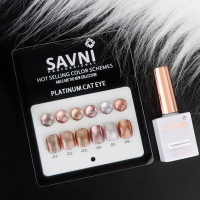 Savni Core-6 Platinum Cat Eye UV Gel Polish Set of 6 - 10ml each