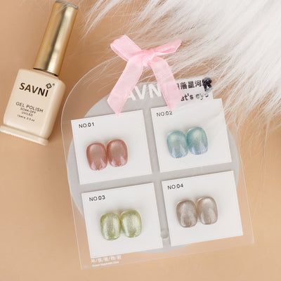 Savni UV Gel Polish KIt Set Of 4 PCS, 15ml Each, Cat Eye, Model-B