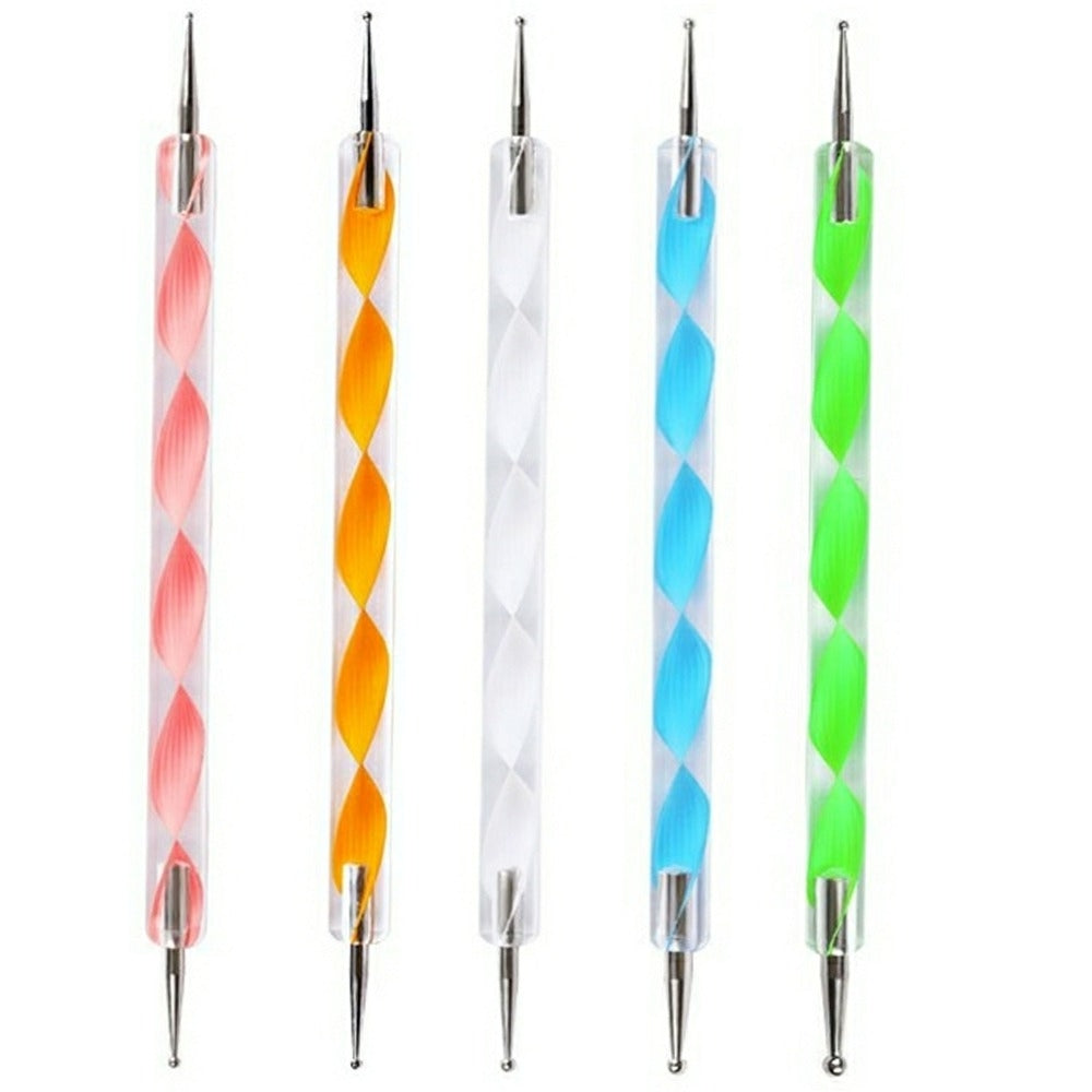 Nail Dotting Tools Acrylic Handle - Set of 5