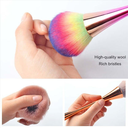 Fluffy Big Puffy Brush For Nails & Foundation - 1 Piece, Assorted Color