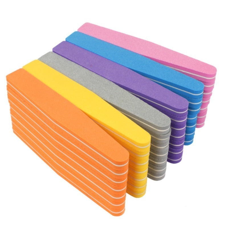 Savni Soft Nail Buffers - 100/180 Grit, Set of 6 (Assorted Shape)