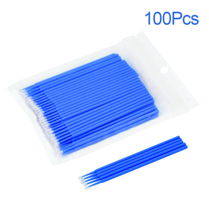 Cotton Swab Eyelash Micro Stick Applicators & Cleaners 100 Pieces - Assorted Color