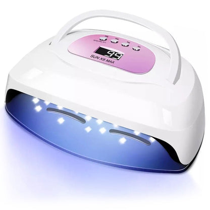 SUN X8 220W UV/LED Lamp Double Handed - Rose Gold/Pink Accent Color