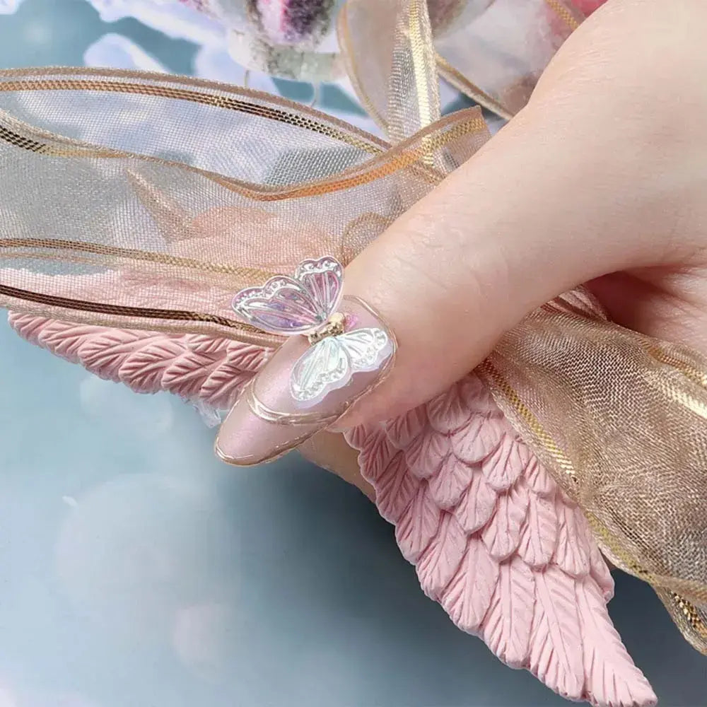 Moving Butterfly Spring Loaded Nail Charm