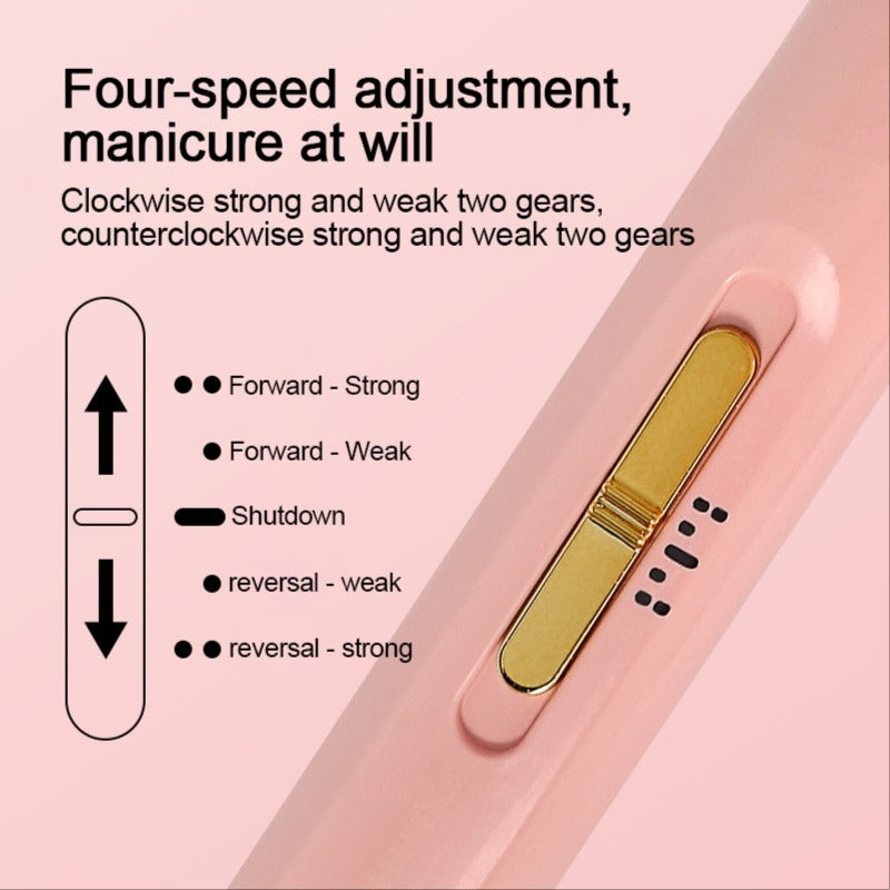 USB Rechargeable Nail Drill Machine 12000RPM for Practice & Household Purpose