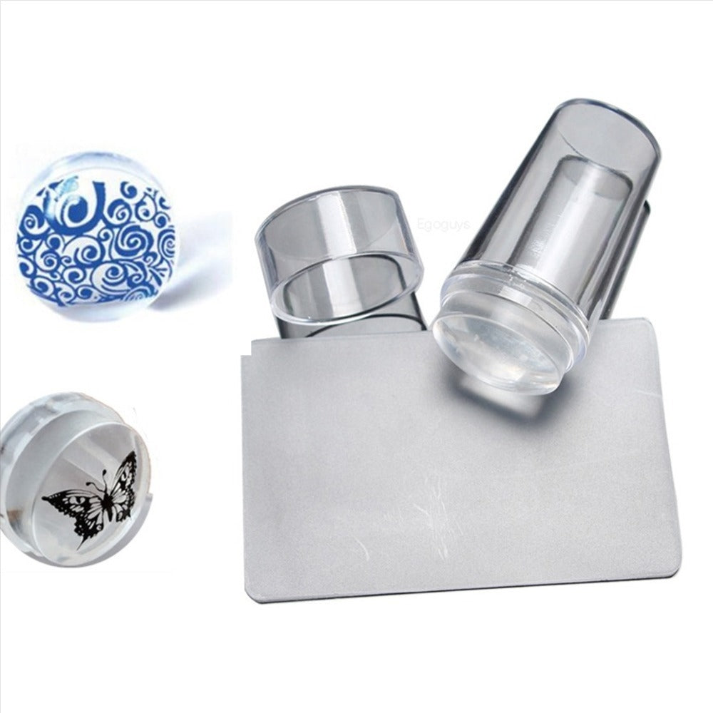Big Silicon Nail Stamper with Scraper for Stamping Art & French Nails