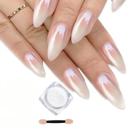 Pearl White Nail Chrome Powder - 1 piece