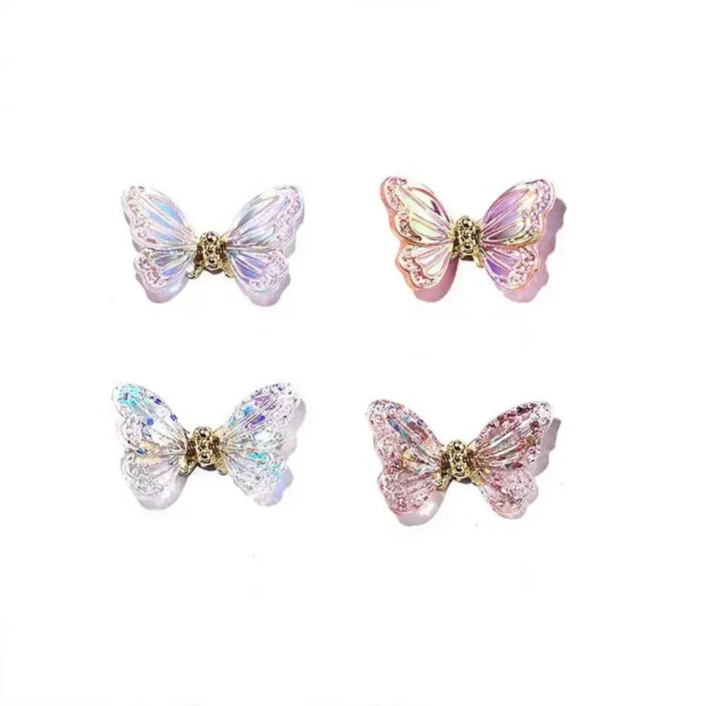 Moving Butterfly Spring Loaded Nail Charm