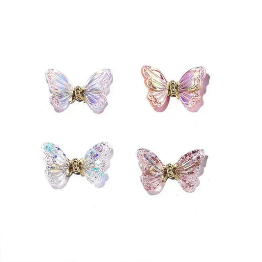 Moving Butterfly Spring Loaded Nail Charm
