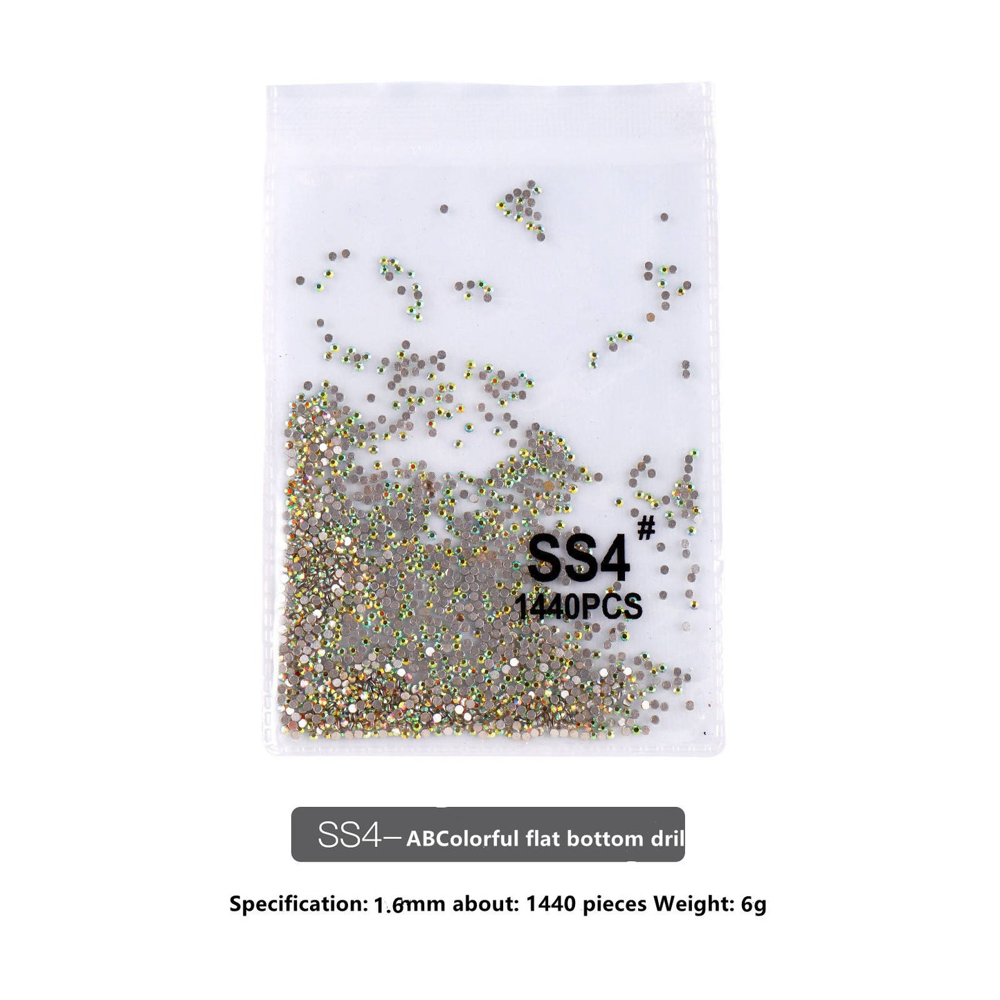 SS Flat Rhinestone - Rainbow