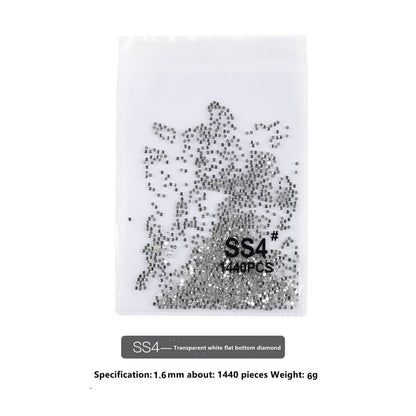 SS Flat Rhinestone - White