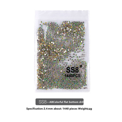 SS Flat Rhinestone - Rainbow