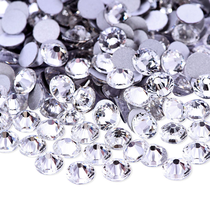 SS Flat Rhinestone - White