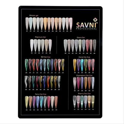 Savni Glitter & Cat Eye Shade Card