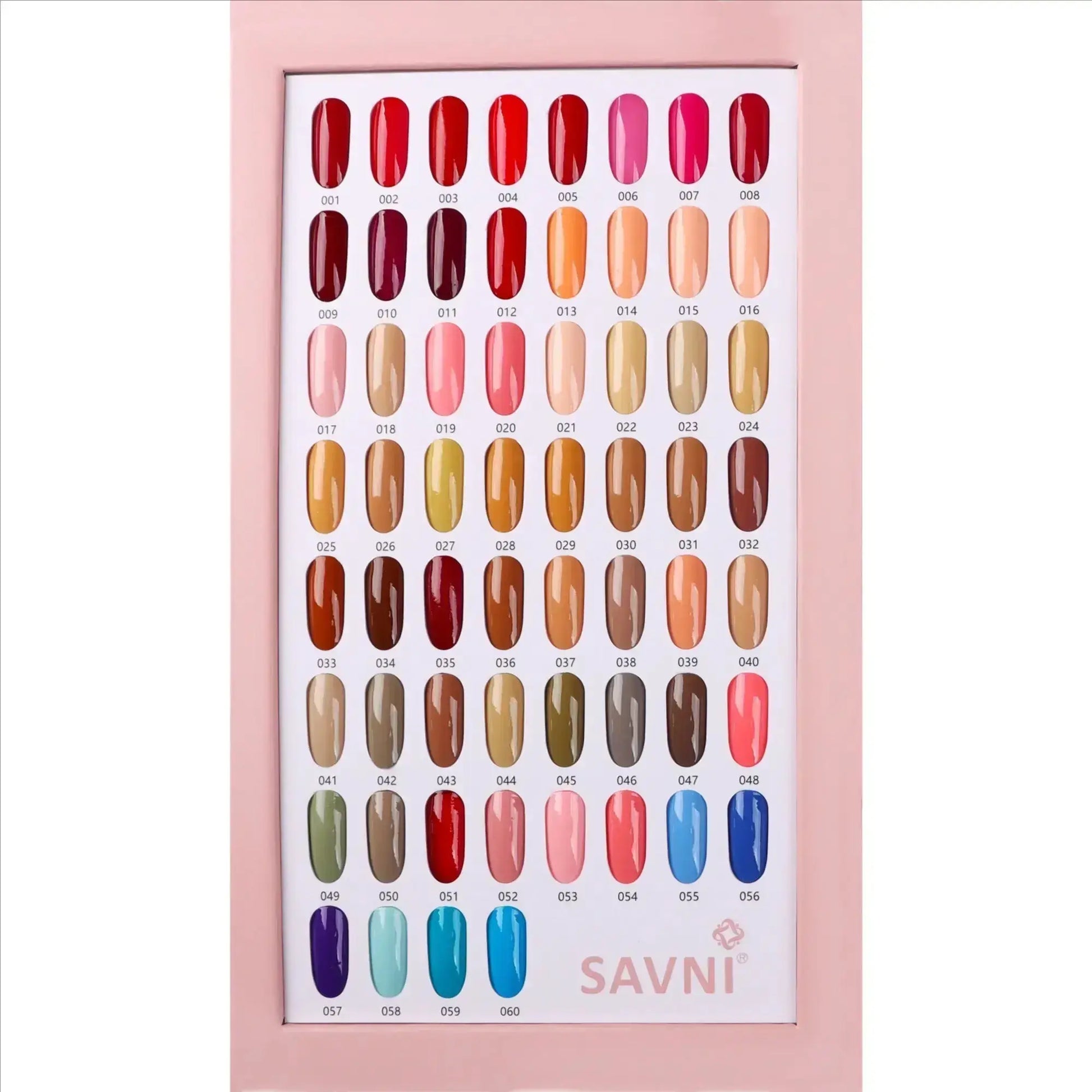 Savni Normal Shades Gel Polish Shade Card 2 1/2