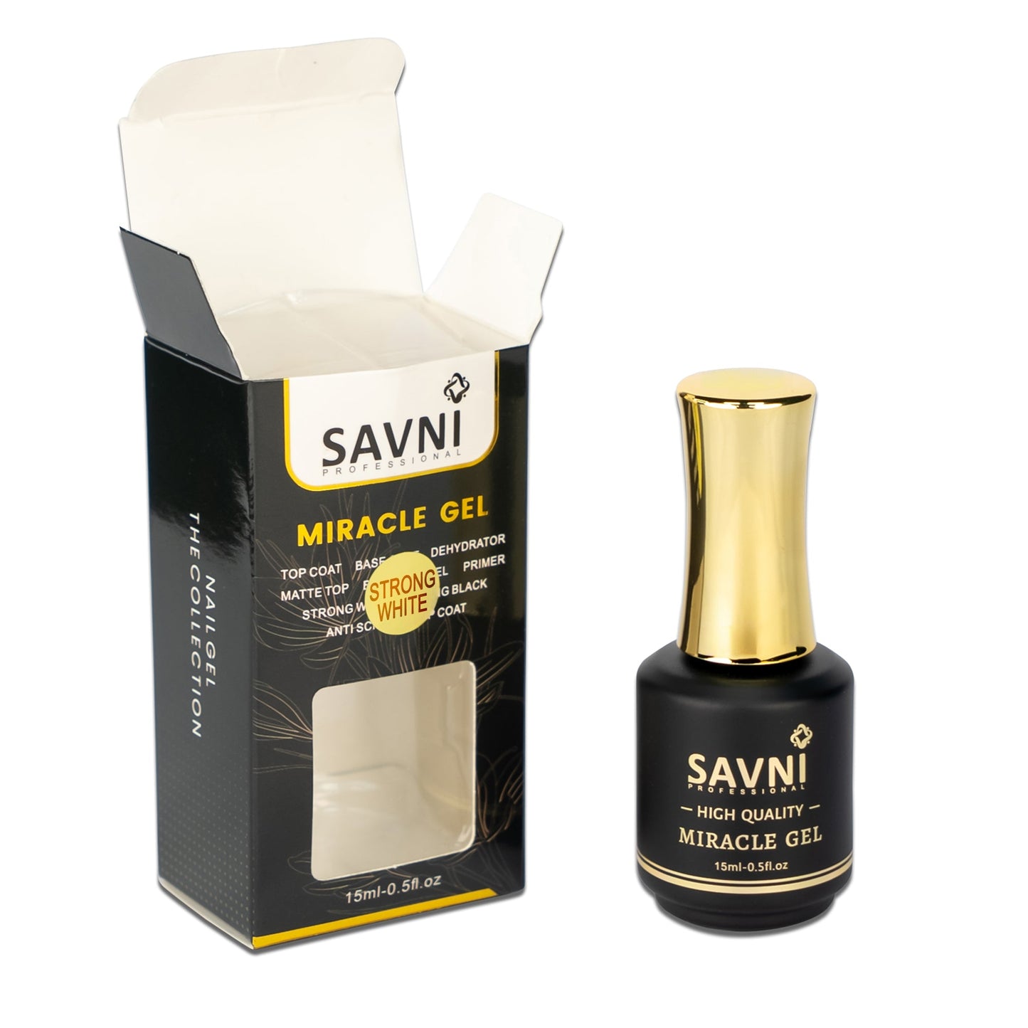 Savni Strong White UV Gel Polish Miracle Gel - 15ml Product vendor