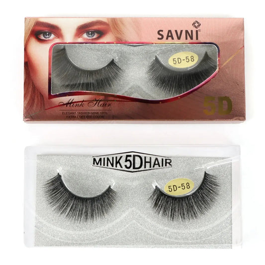 Savni 5D Professional Temporary Mink Hair Eyelash Extension 10 pairs Model 5D-58