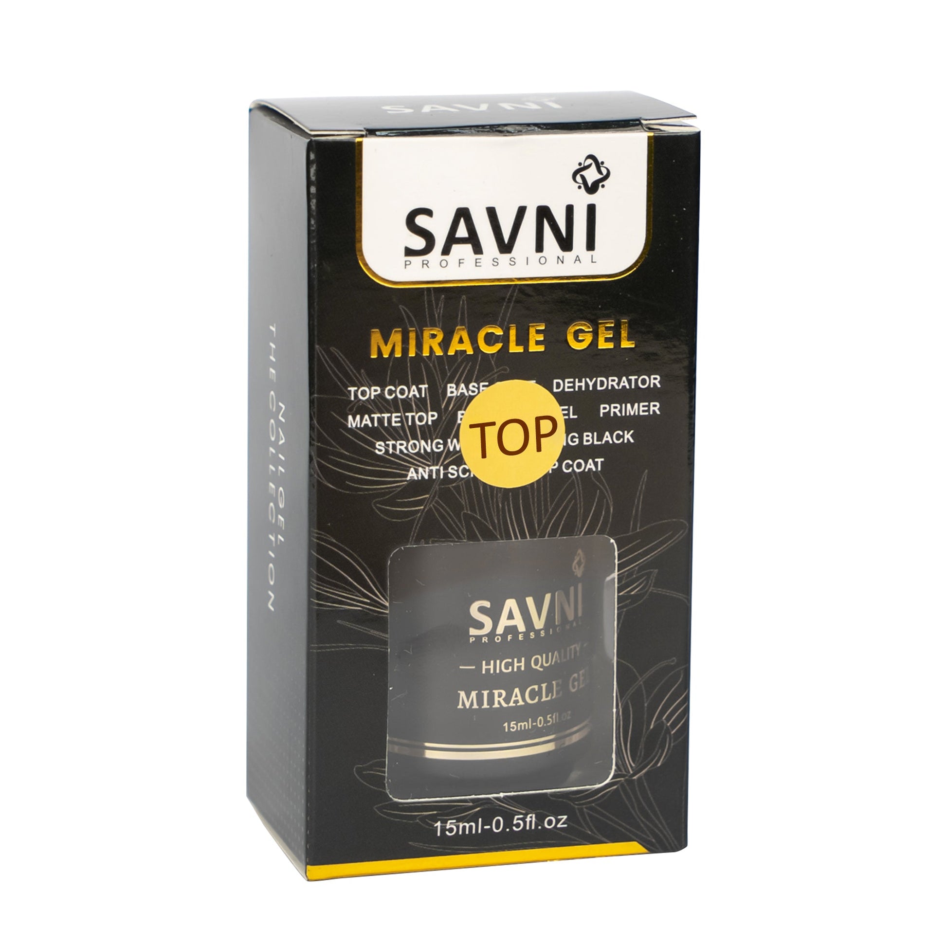 Savni UV Shiny Top Coat Shiny Miracle Gel - 15ml Product vendor